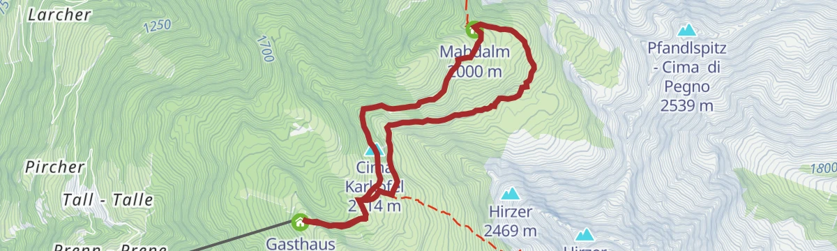 Passeggiata alpestre ai piedi del monte Hirzer